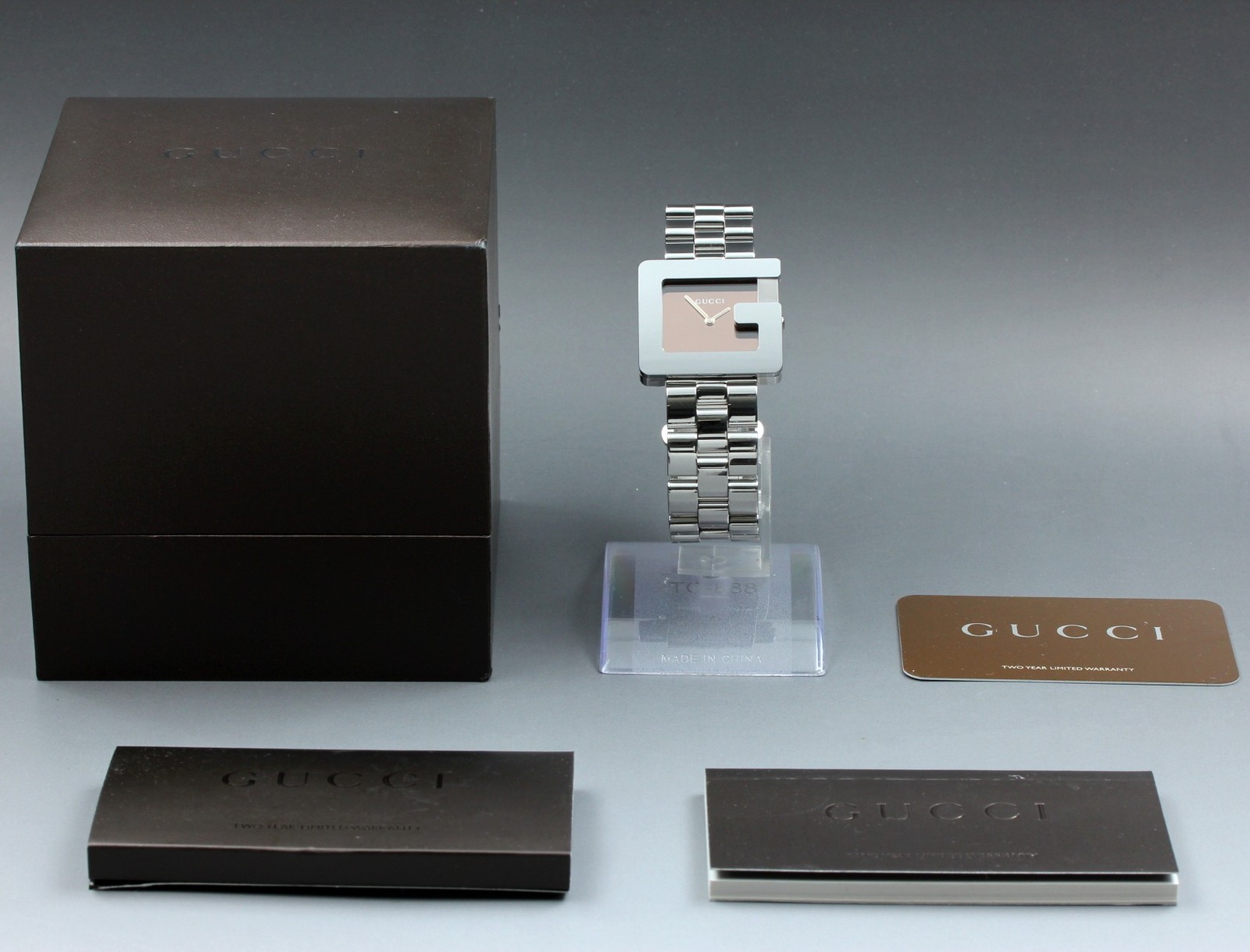 [MINT / Full Set] Gucci 3600M Black G Face 31mm Wrist 7.48in/19cm Qz Mens Watch