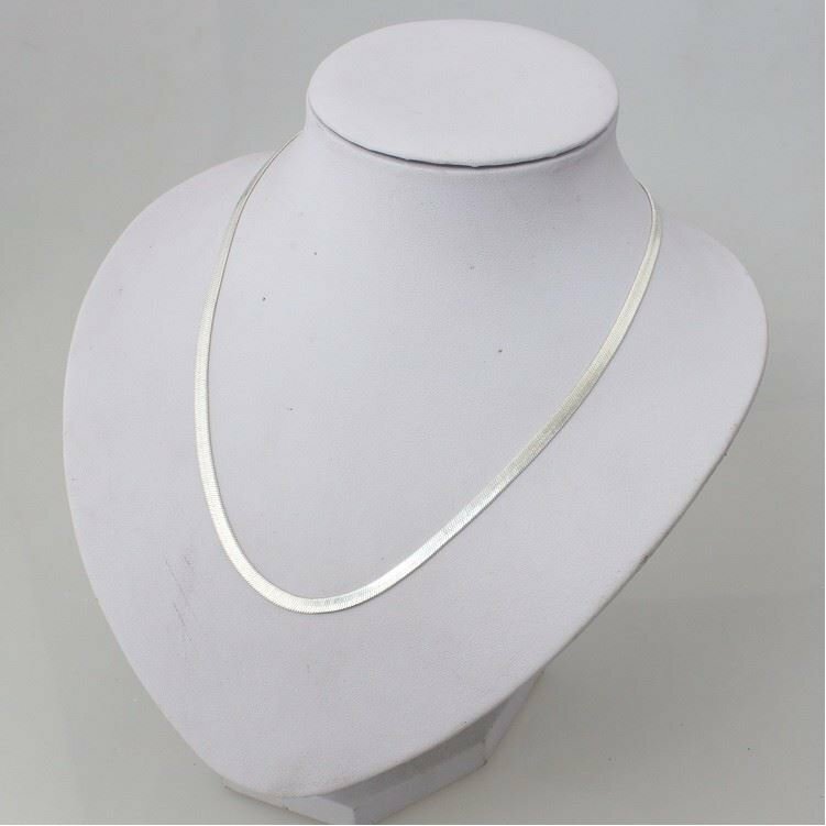 Genuine 18K Yellow/Rose/White Gold Filled 16″ – 24inch Flat Snake Chain Necklace