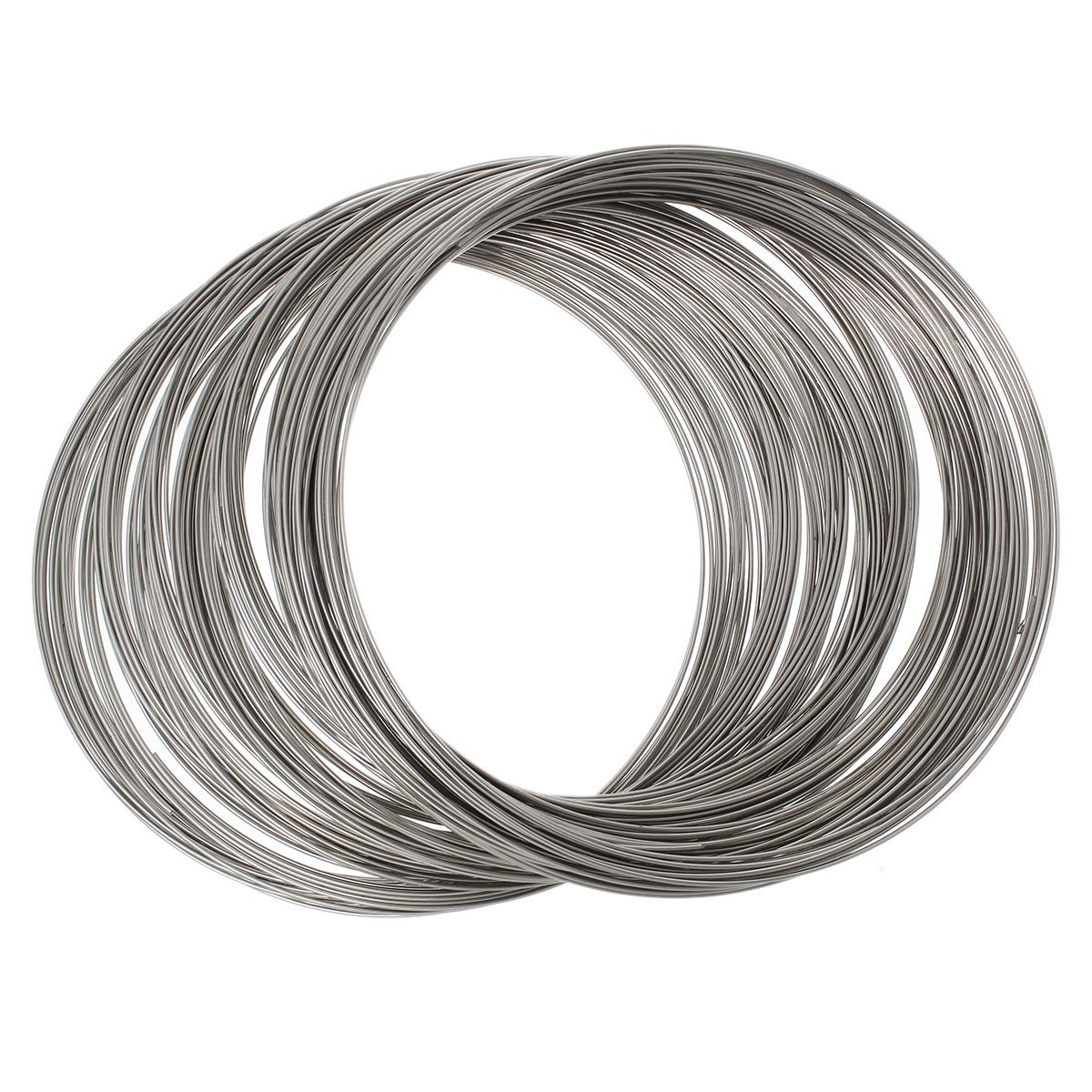 Sexy Sparkles DIY Jewelry Making: 50 circles (approx) Memory Wire, Steel, Silver