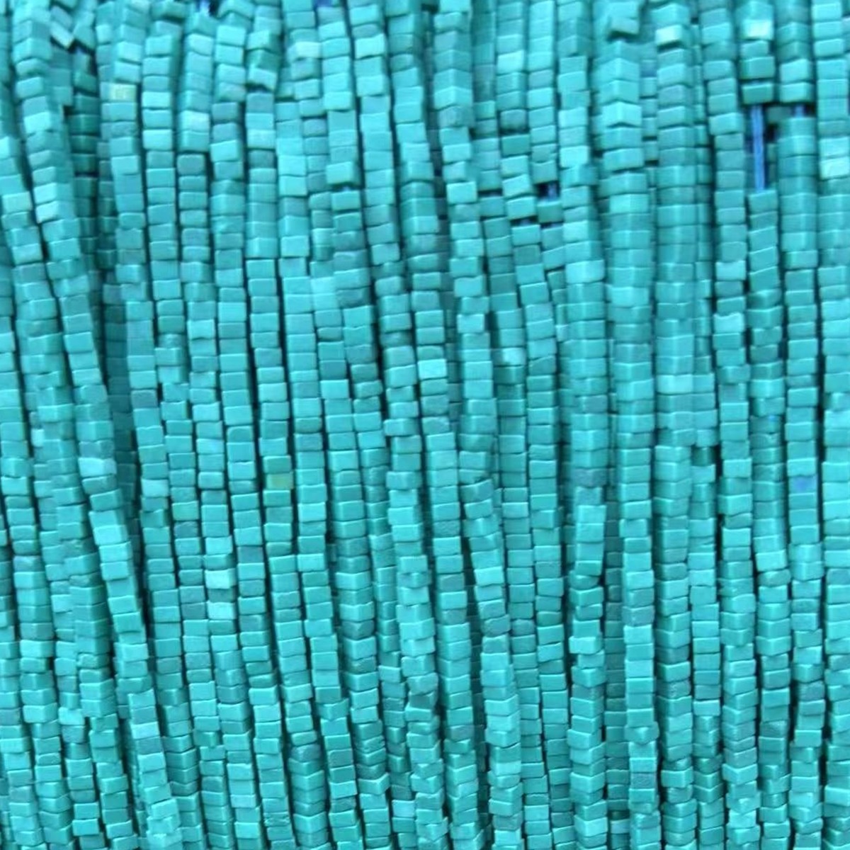 1x2mm Natural Blue Turquoise Flat Square Disc Spacer Beads for Jewelry Making