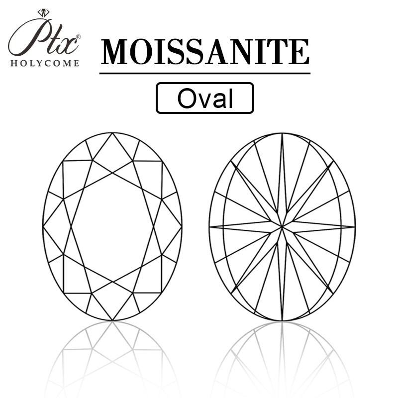 GRA Oval Cut 0.1-10ct D Color VVS1 Loose Moissanite Sparkling for Jewelry Making