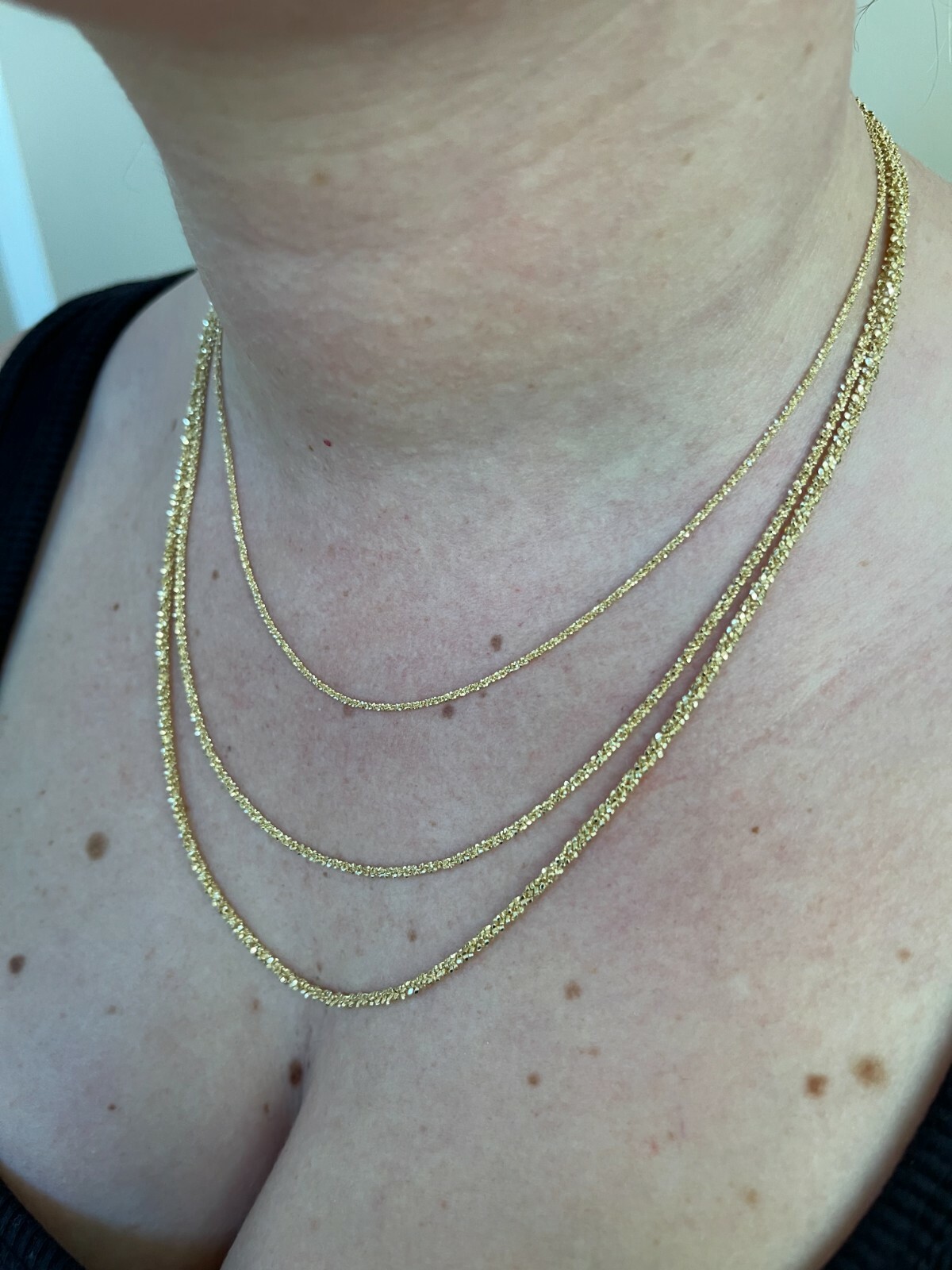 Mens Womens 14k Gold Plated Solid 925 Sterling Silver Hip Hop Sparkle Rope Chain