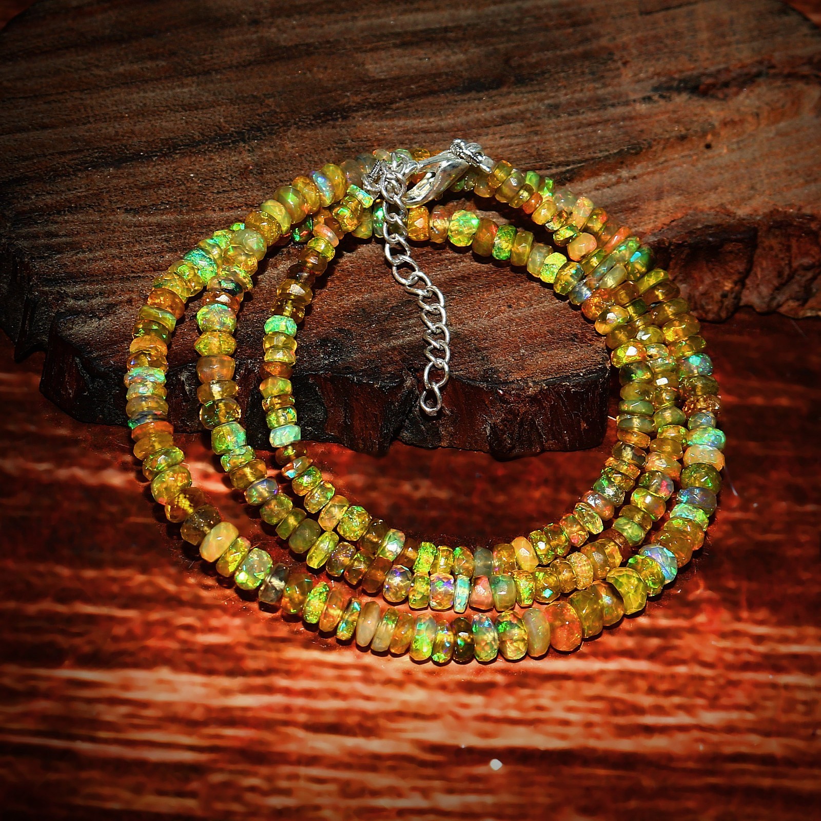 Yellow Opal Beads Rondelle Opal Beads Genuine opal Birthstone Jewelry 217