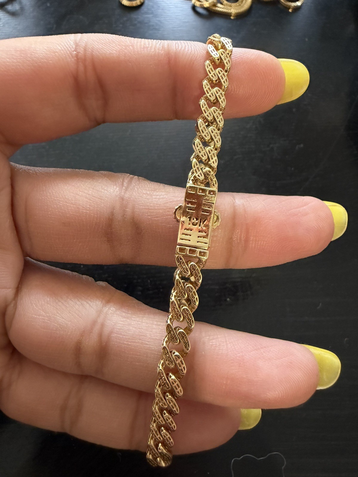 18K Genuine Solid Gold Monaco bracelet