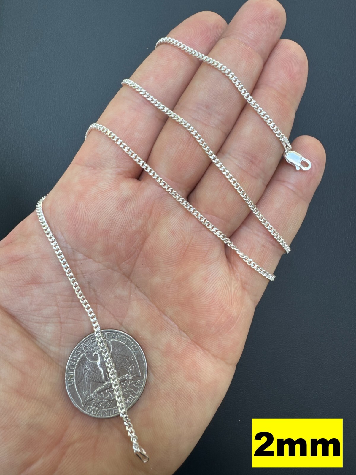 Mens Real Solid 925 Sterling Silver Miami Cuban Chain 2-12mm Heavy Link Necklace