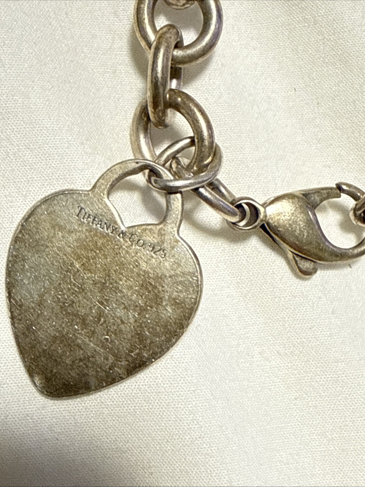 Tiffany & Co. Sterling Silver Heart Tag Bracelet Guaranteed Authentic