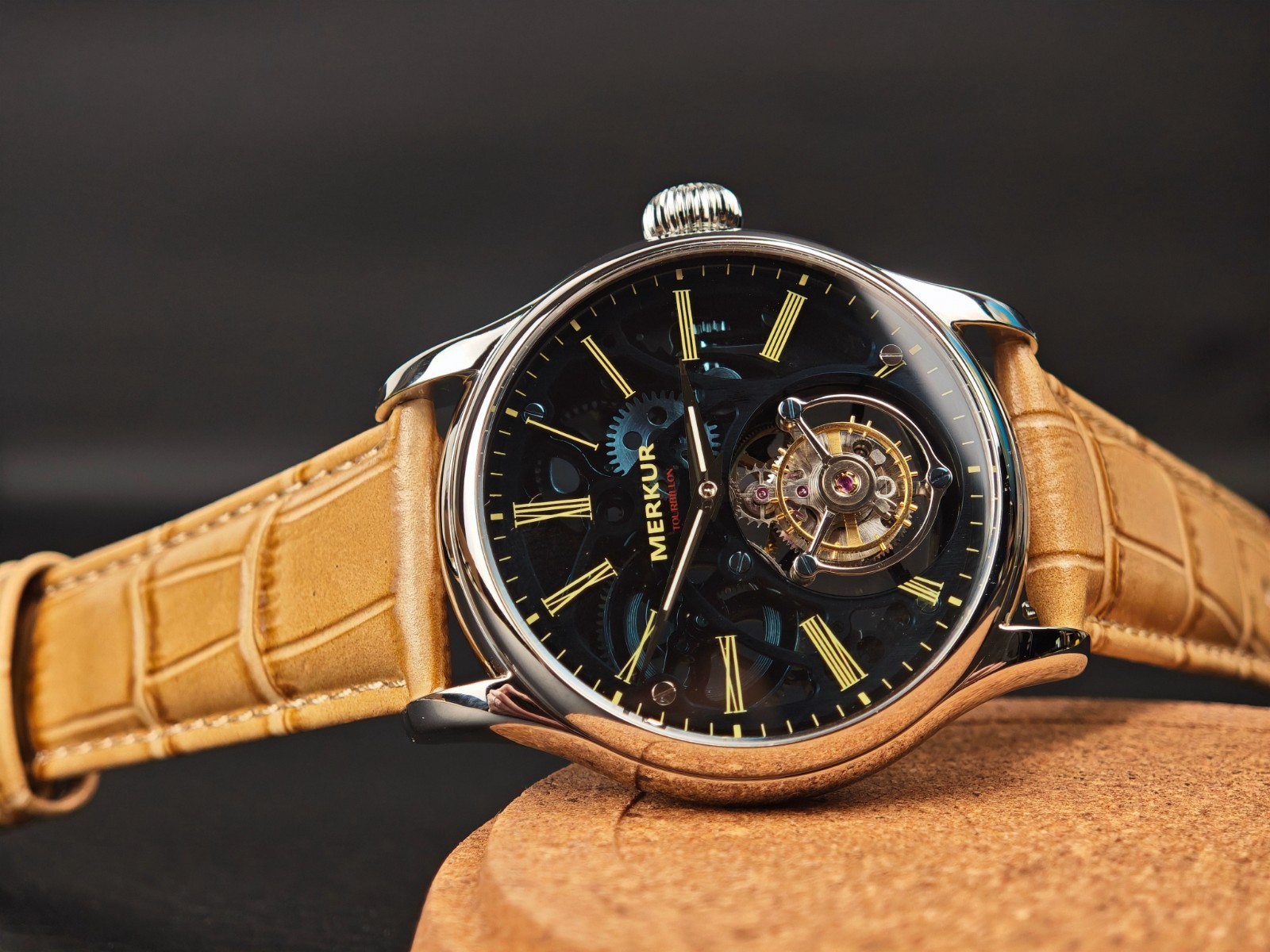 Mercury Tourbillon Watch Glass Transparency Dial, EU Warehouse, Express Shipping