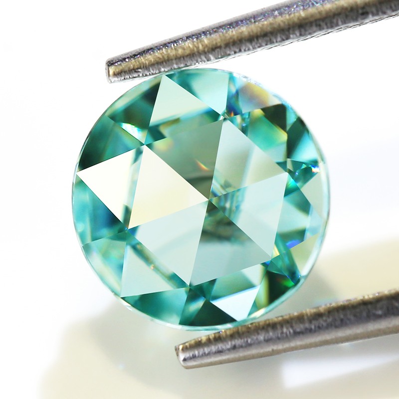 Colorful Flat Rose Cut 0.5-5ct Round Moissanite Loose GRA VVS1 Factory Directly