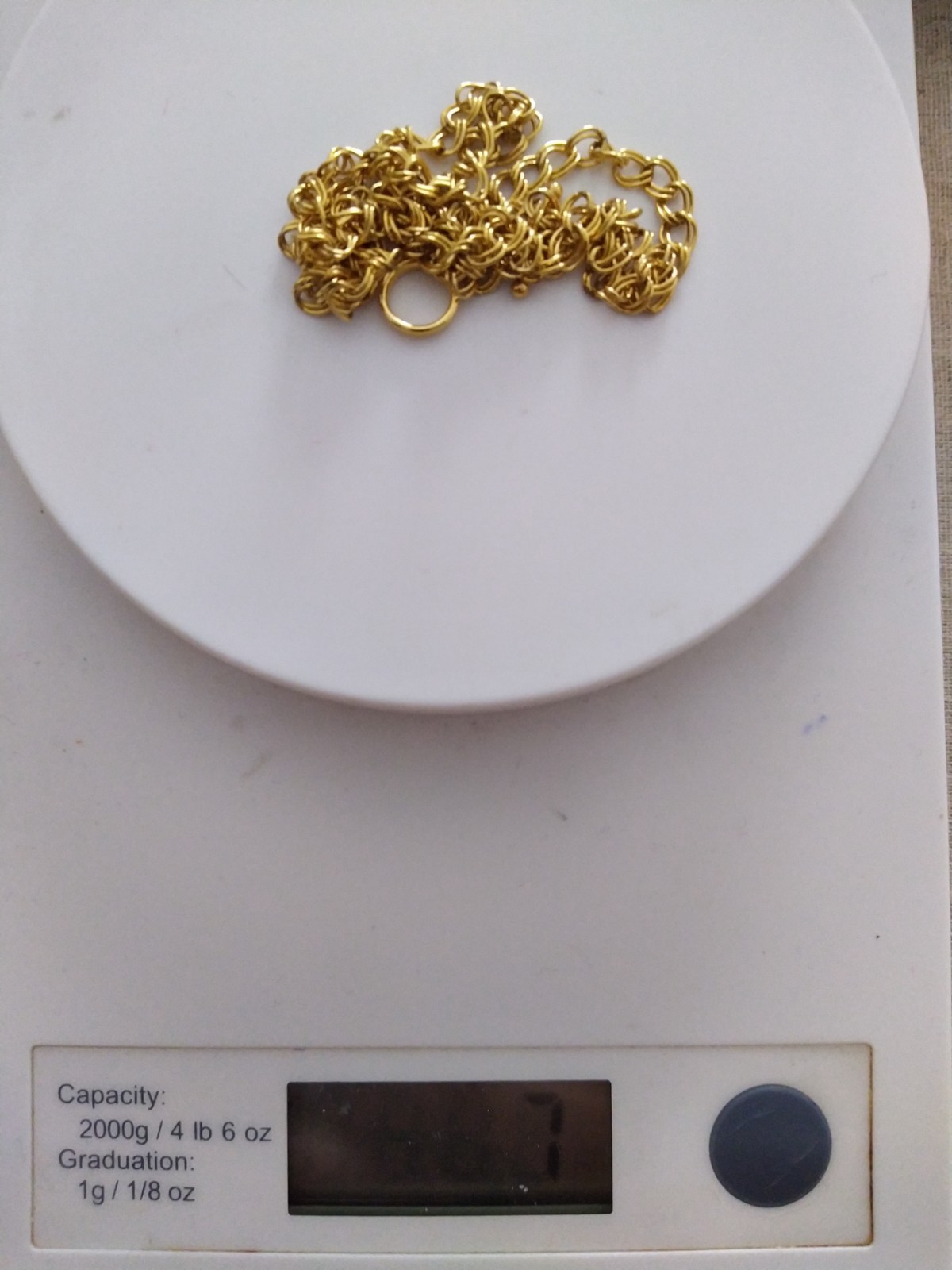 14ct Rolled Gold Double Curb Toggle T-Bar Necklace Worn Twice 7g approx light