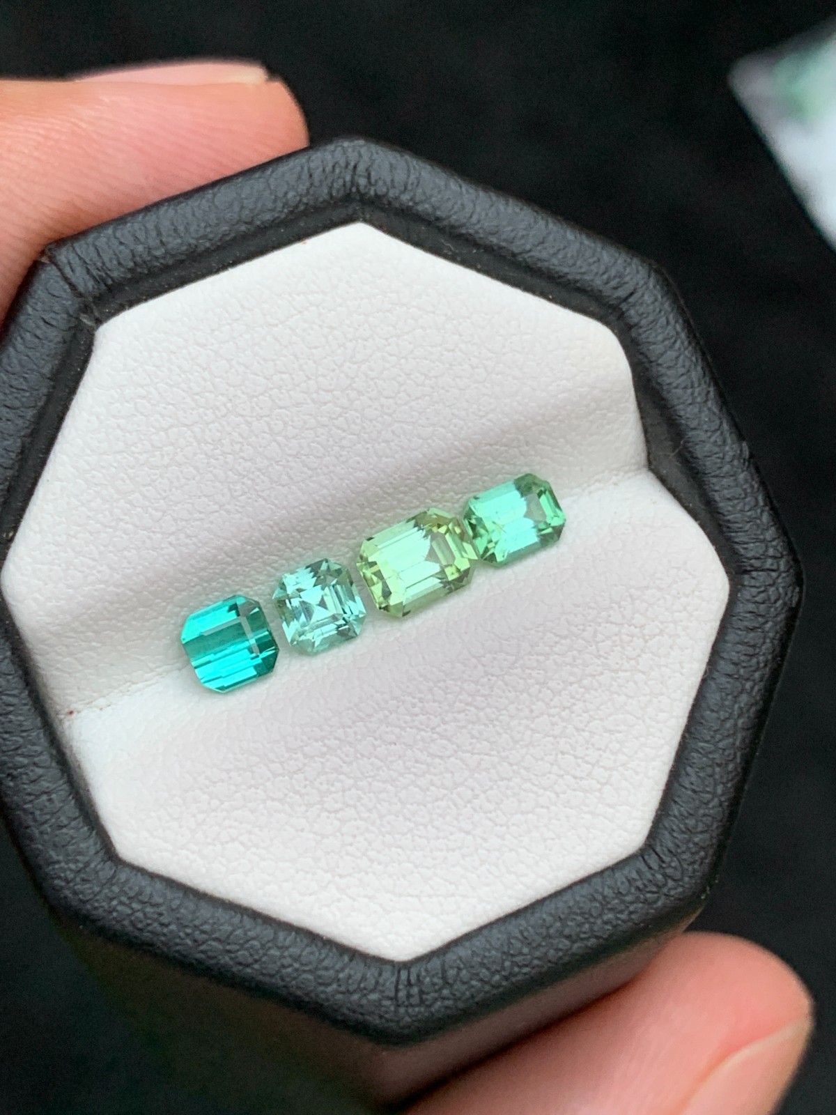 1.57 Ct Natural Untreated Tourmaline 4 Pcs Seafoam Green Lagoon Gemstones Afghan