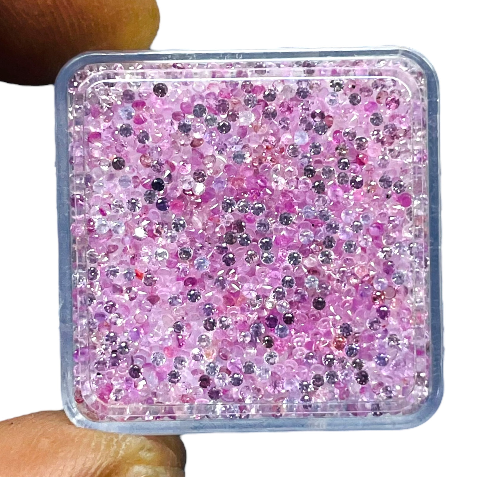 500 Pcs Natural Pink Sapphire 1mm Round Cut Loose Gemstones Wholesale Lot
