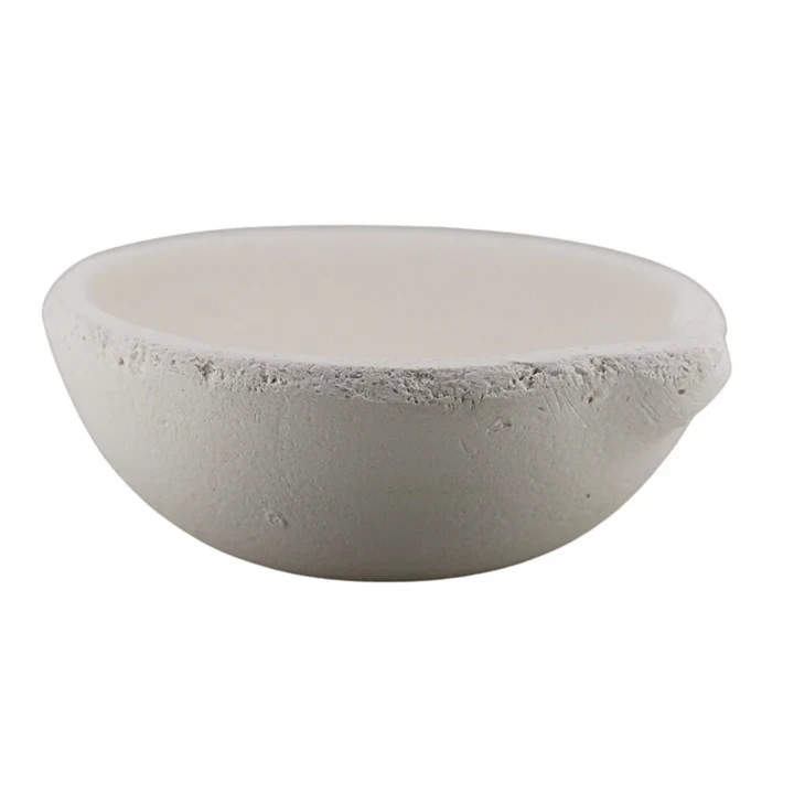 2400 Gram Ceramic Alumina Crucible Dish Cup Melting Casting Refining Gold Silver