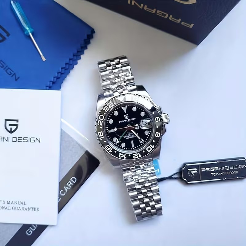 Pagani Design GMT Automatic Men’s Watch 40mm Sapphire Crystal NH34 100M Steel