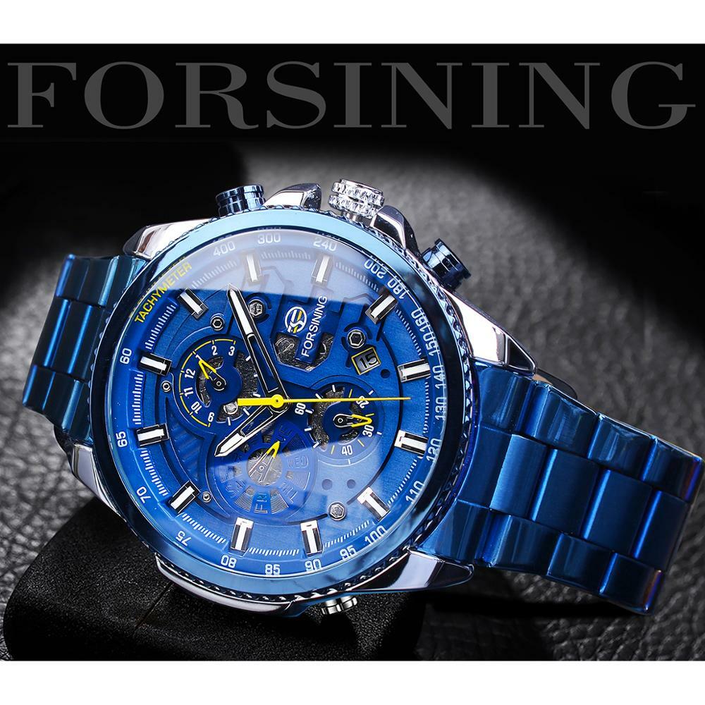 FORSINING Mens Automatic Mechanical Watches Waterproof Sports Chronograph Watch
