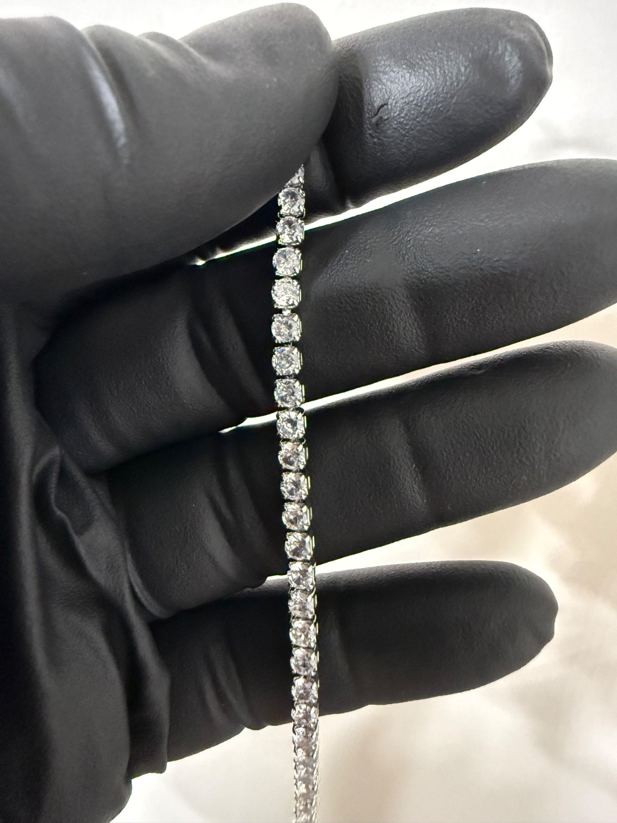 tennis bracelet vvscz stones 7 inch 3mm silver filled clasp