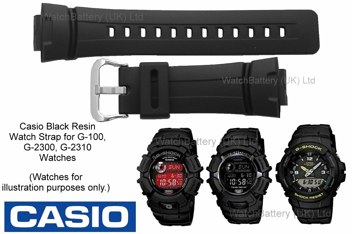 GENUINE Casio Watch Strap Band for G-100 G-101 G-200 G-2110 G-2300 G-2310 -BLACK