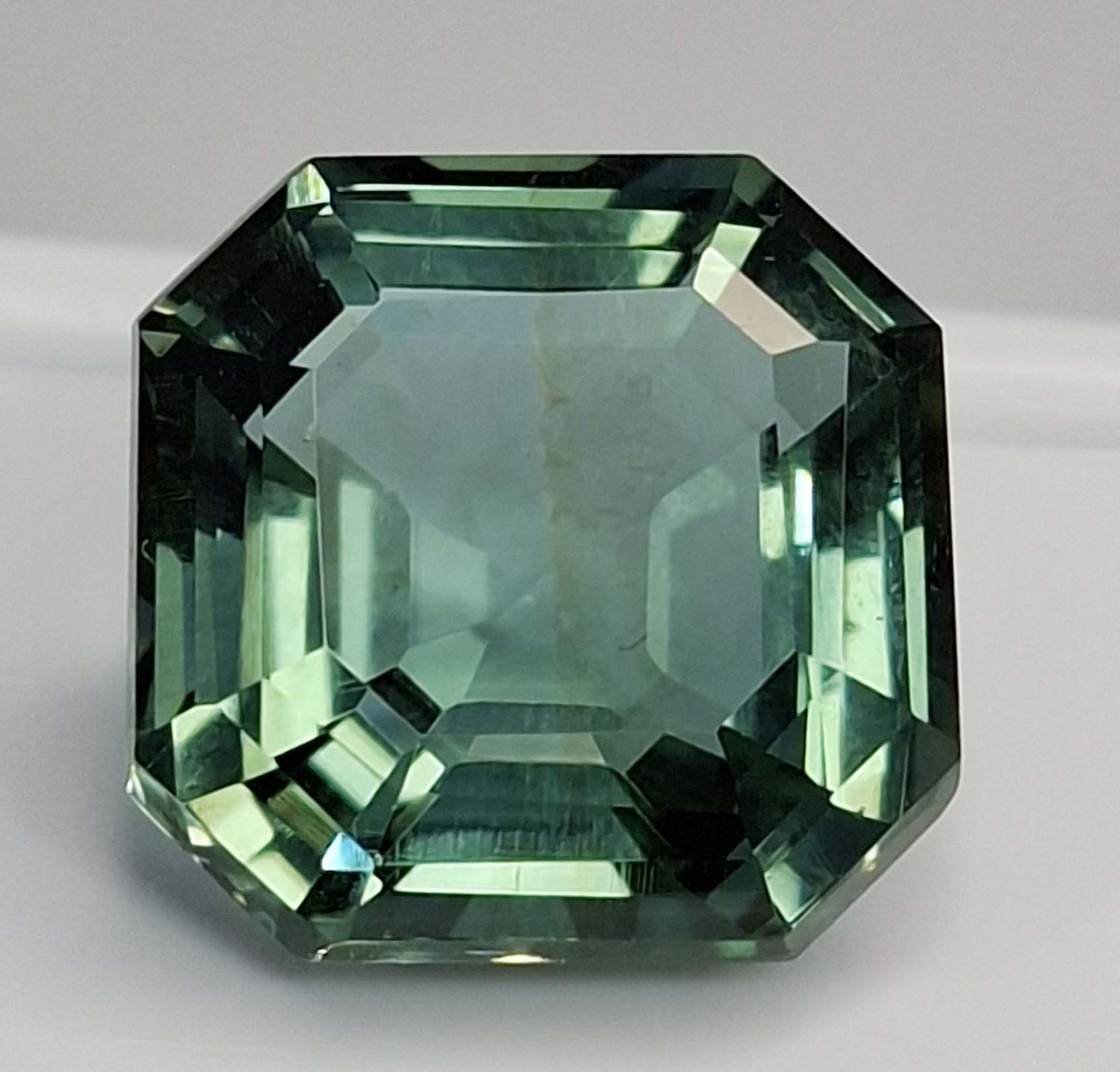 Green Sapphire Natural Asscher Cut 11-13 Ct Certified Loose Gemstone RK070