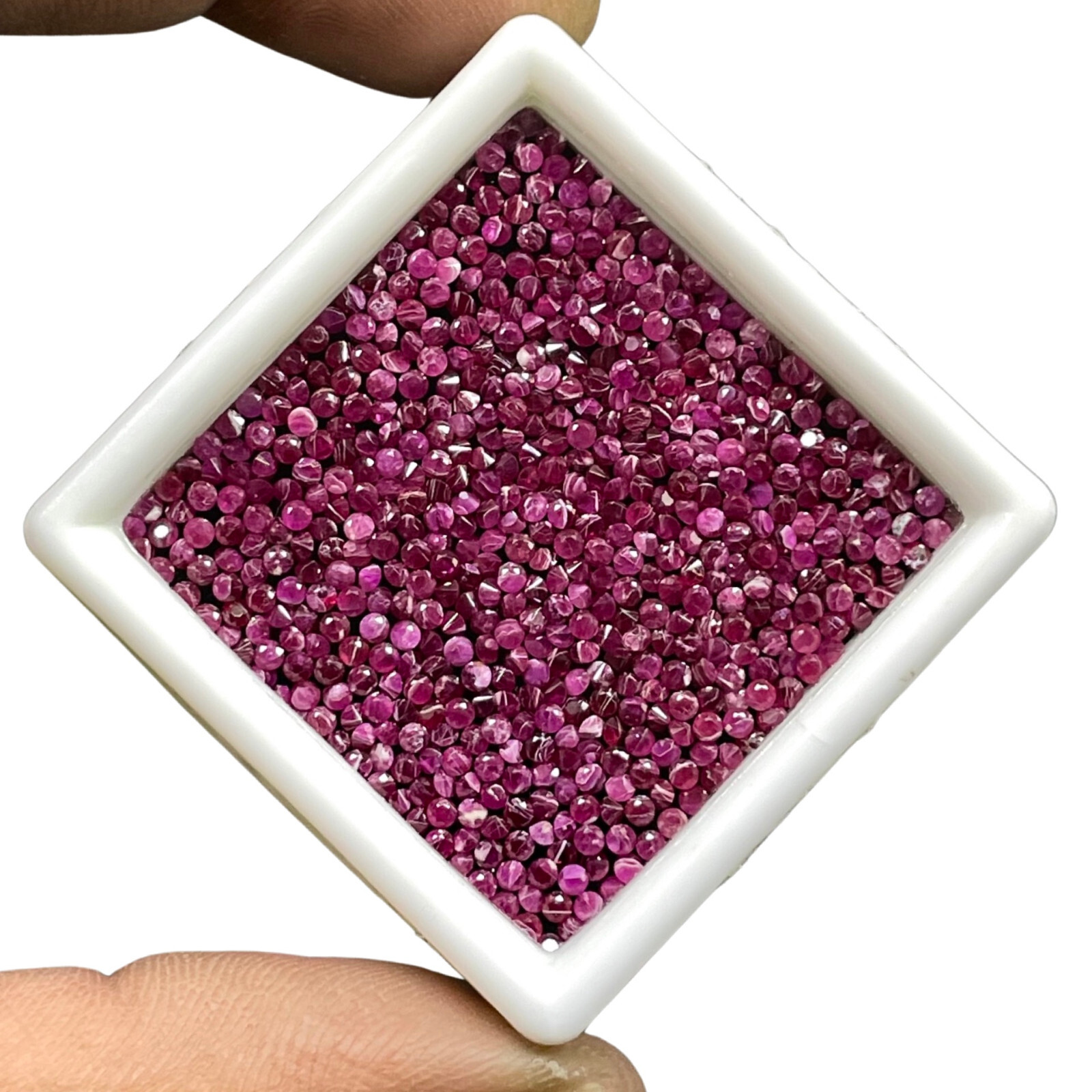 100 Pcs Natural Ruby 1.4mm Round Cut Rich Red Loose Gemstones Wholesale Lot