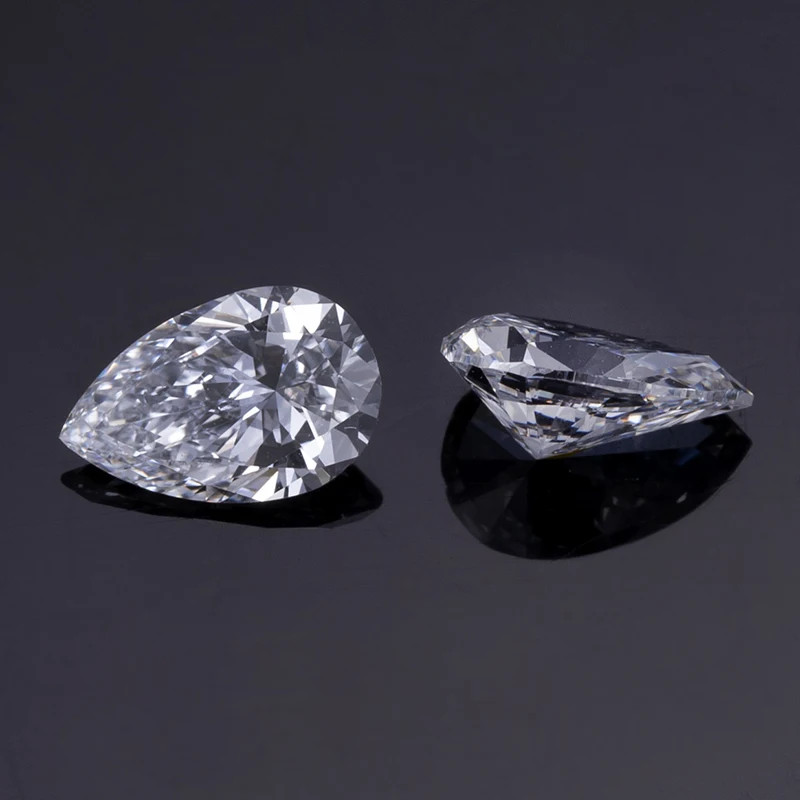 Small Size 1.5×3-3x5mm Pear Cut 1ct Moissanite Stone GRA VVS1 D Color Wholesale