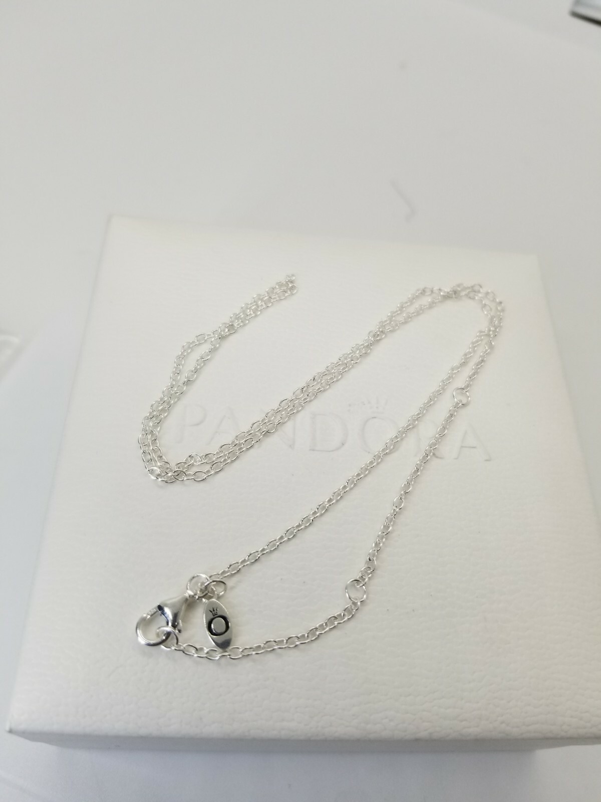 AUTHENTIC PANDORA NECKLACE STERLING SILVER CHAIN #590412-45 w/POUCH