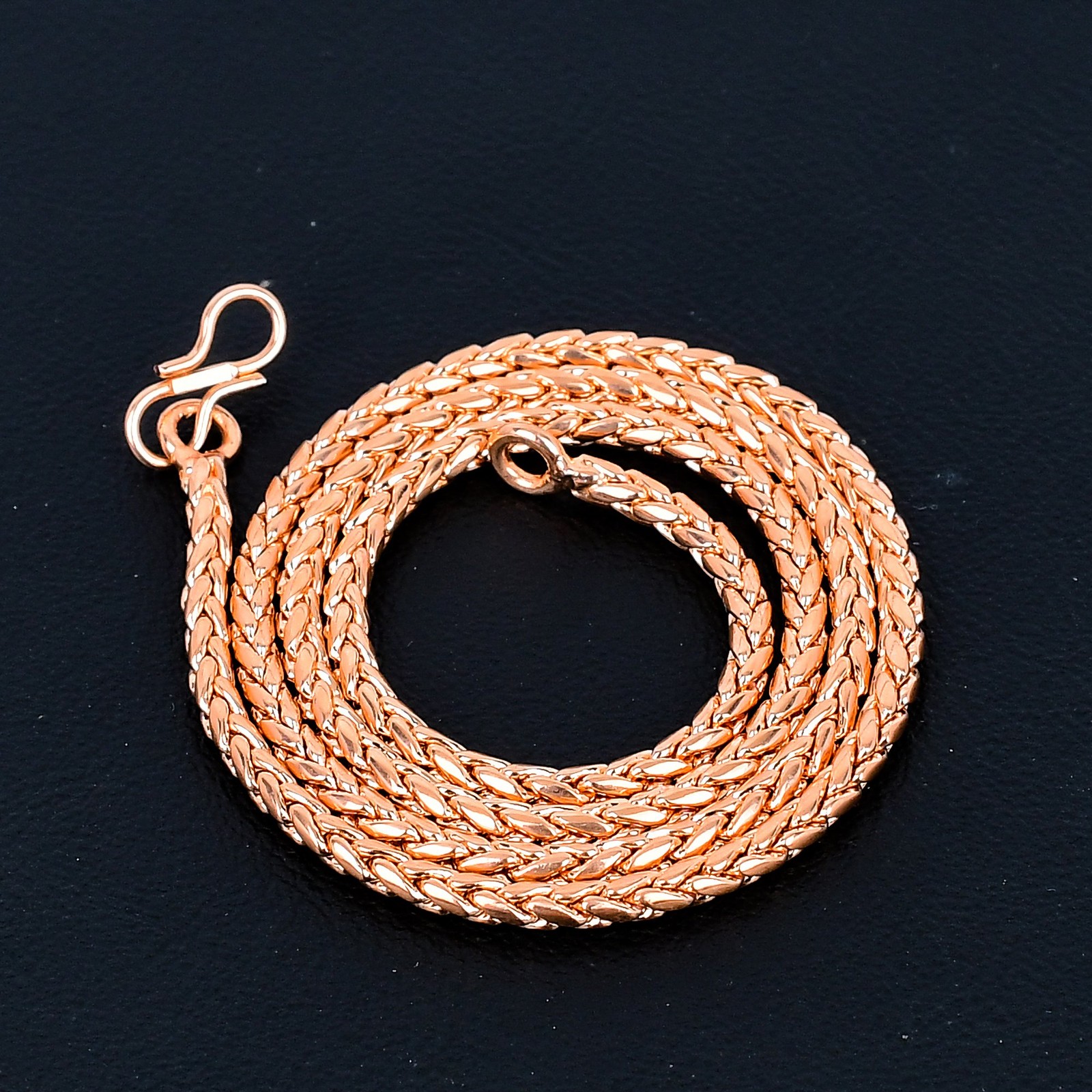 Pure Solid Copper 3 Line Unique Design Wire Wrapping Chain Necklace Copper PG 03
