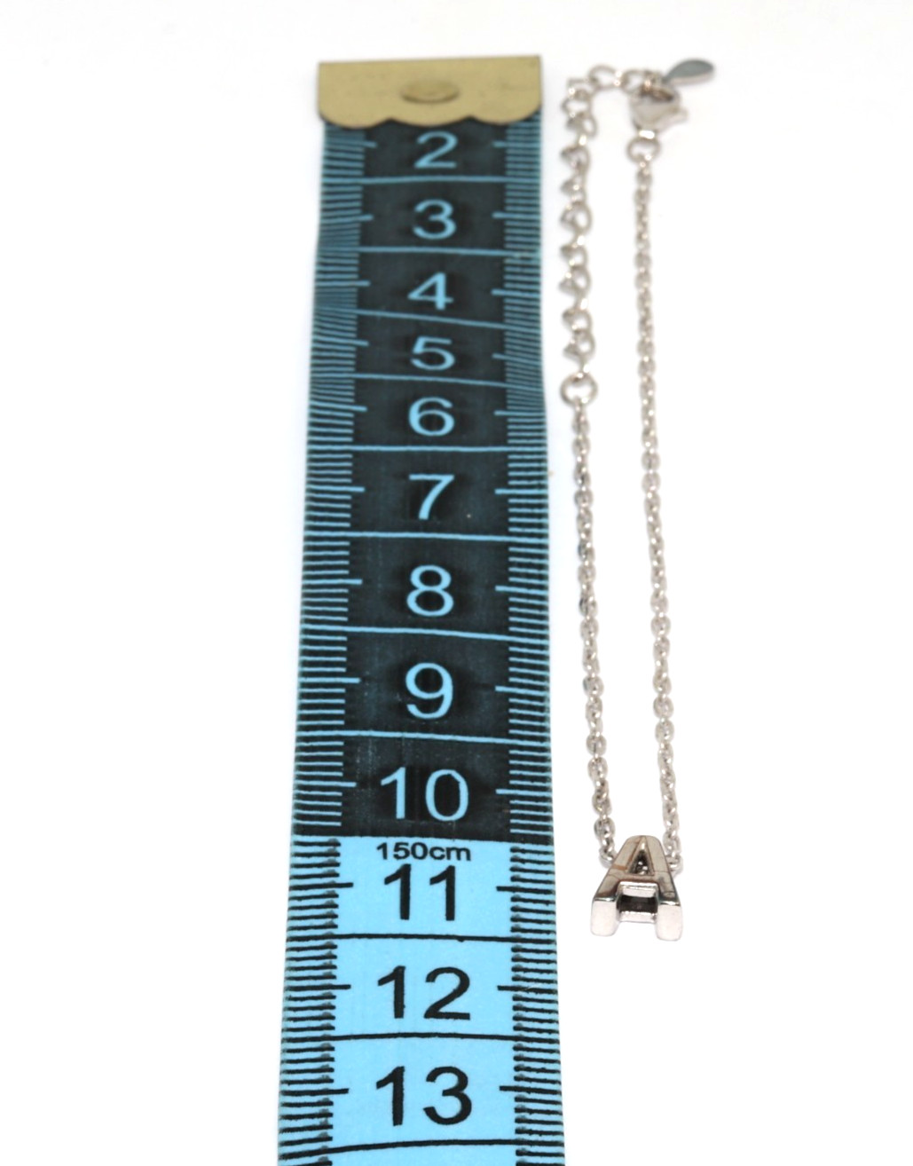 925 Sterling Silver ChainsPro Jewellery Anklet Bracelet 20cm Ankle Chain LetterA