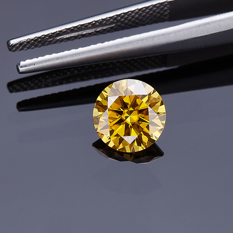 Various Colors 5-9mm Round Brilliant Loose Moissanite Stone Pink Excellent W.GRA