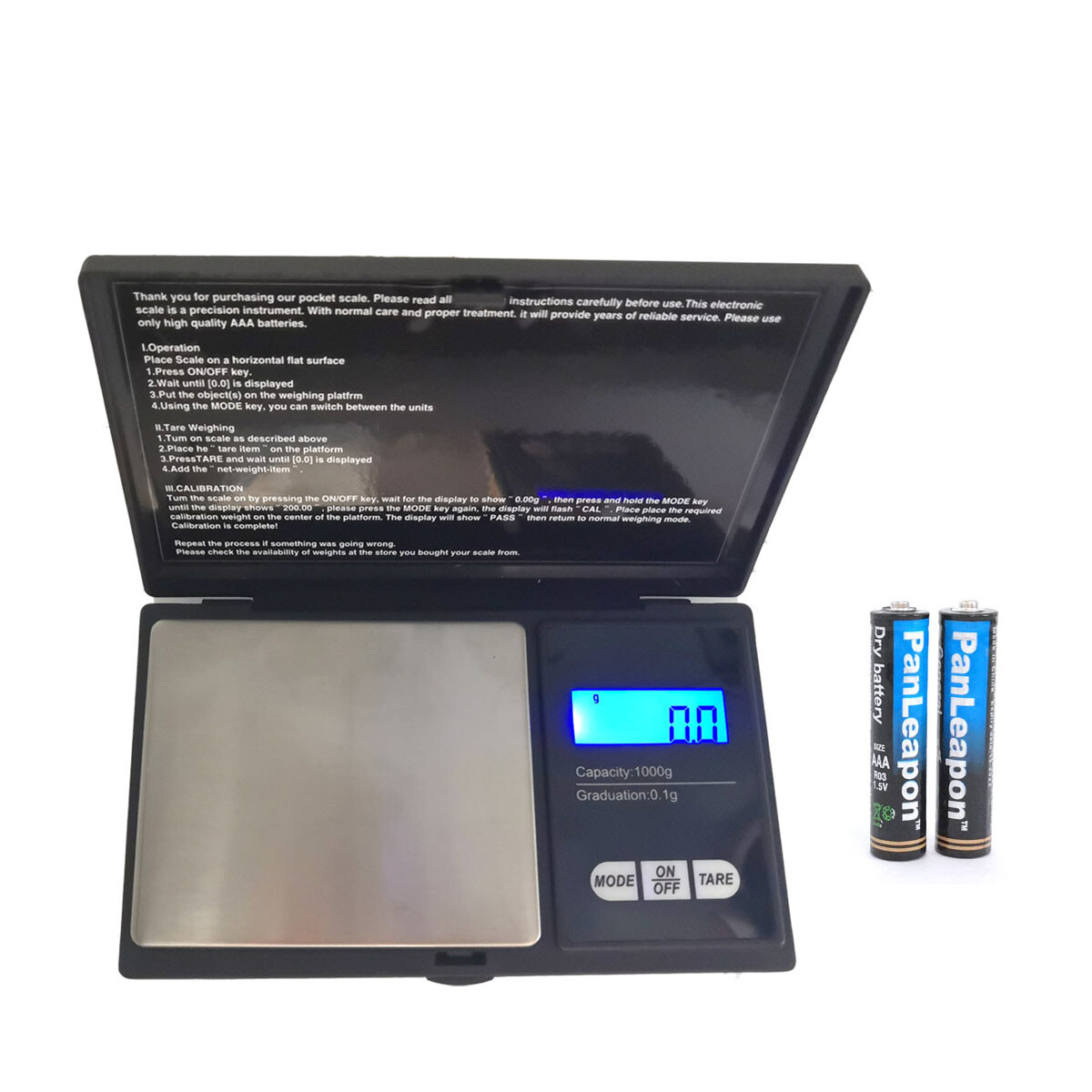 Pocket 1000g x 0.1g Digital Jewelry Gold Coin Gram Balance Weight Precise Scale