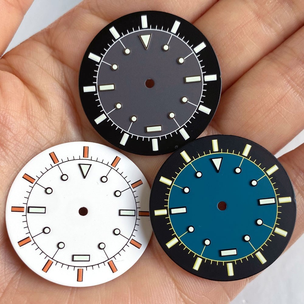 33.5mm Watch Dial Hand Black Blue Set Luminous Fit NH35 NH36 ETA 2824 PT500 Movt