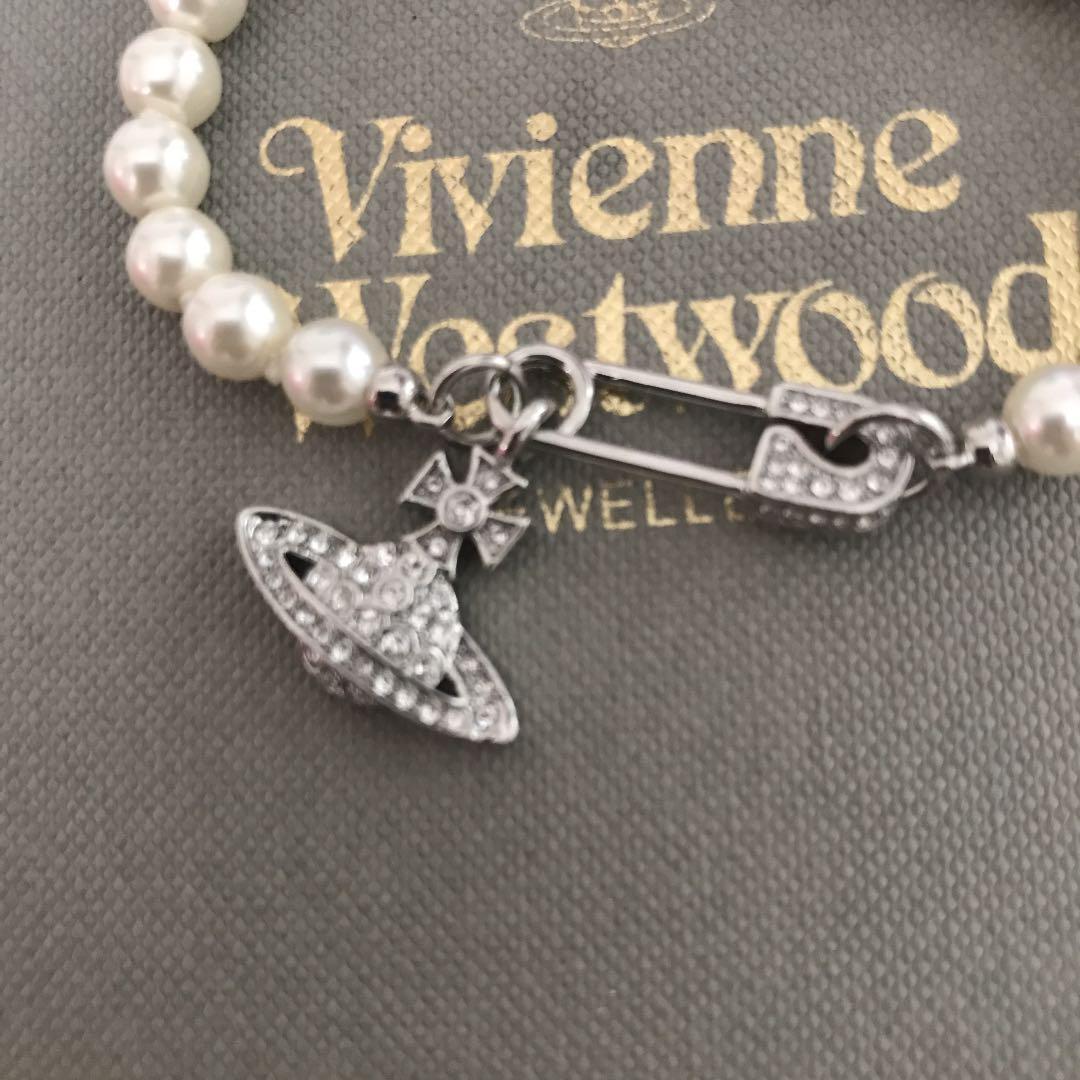 Vivienne Westwood Bracelet Pearl Clip Silver NO BOX [EJ922