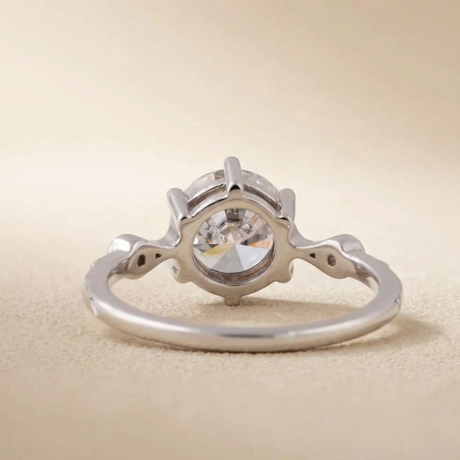 2.50Ct Round-Cut VS1 Lab Grown Diamond Wedding Engagement Ring 14k White Gold