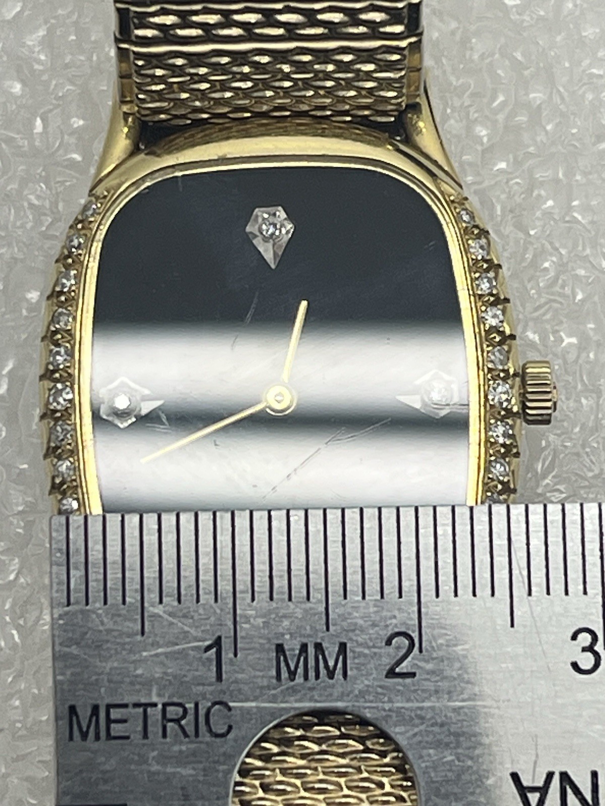 Universal Geneve 14K Gold Diamond Black Dial Swiss Watch Authentic Guaranteed!