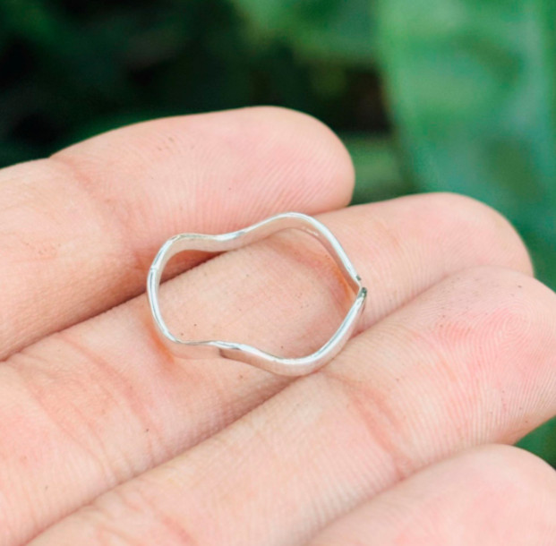 Band Handmade Silver Ring, 925 Sterling Silver, Dainty Silver Ring,