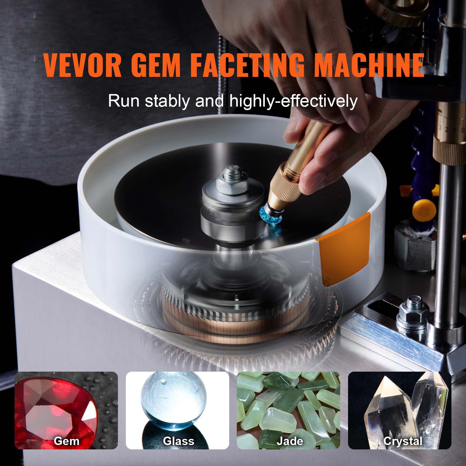 VEVOR Gem Faceting Machine 180W Jade Grinding Polishing 2980RPM Rock Polisher