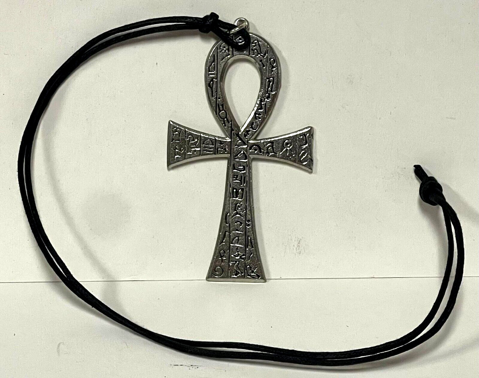 Ankh Cross “Real” Pewter Lead Free Large Pendant Necklace Made in USA Brand New