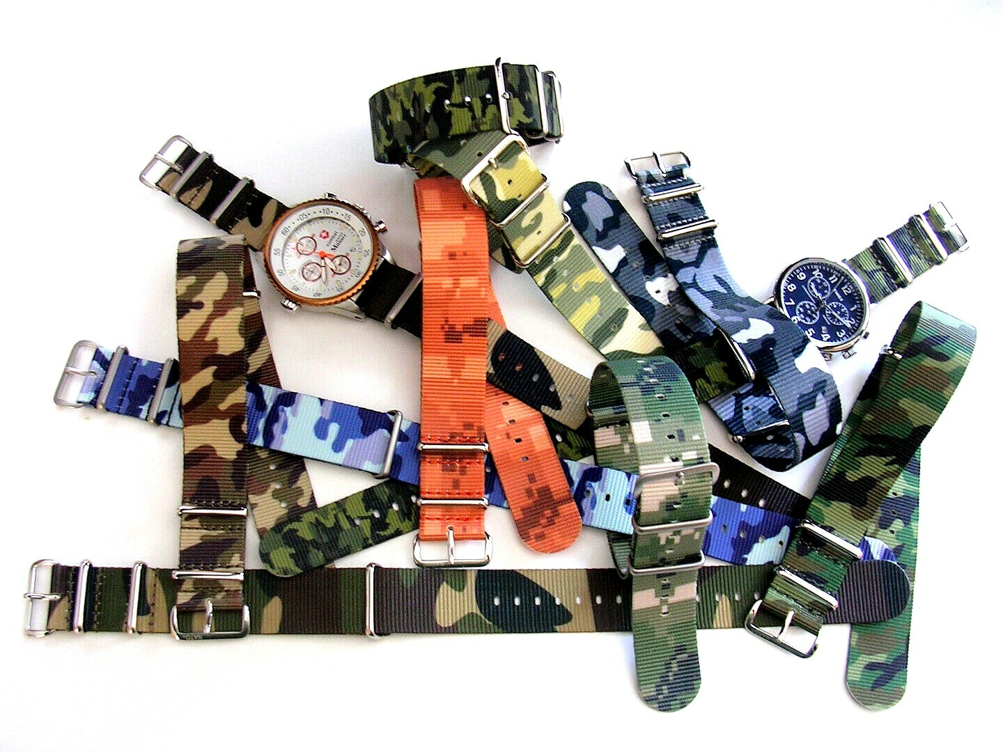 NATO G10 CAMO Ballistic nylon Military strap MoD Spec stitch watch band USA ship