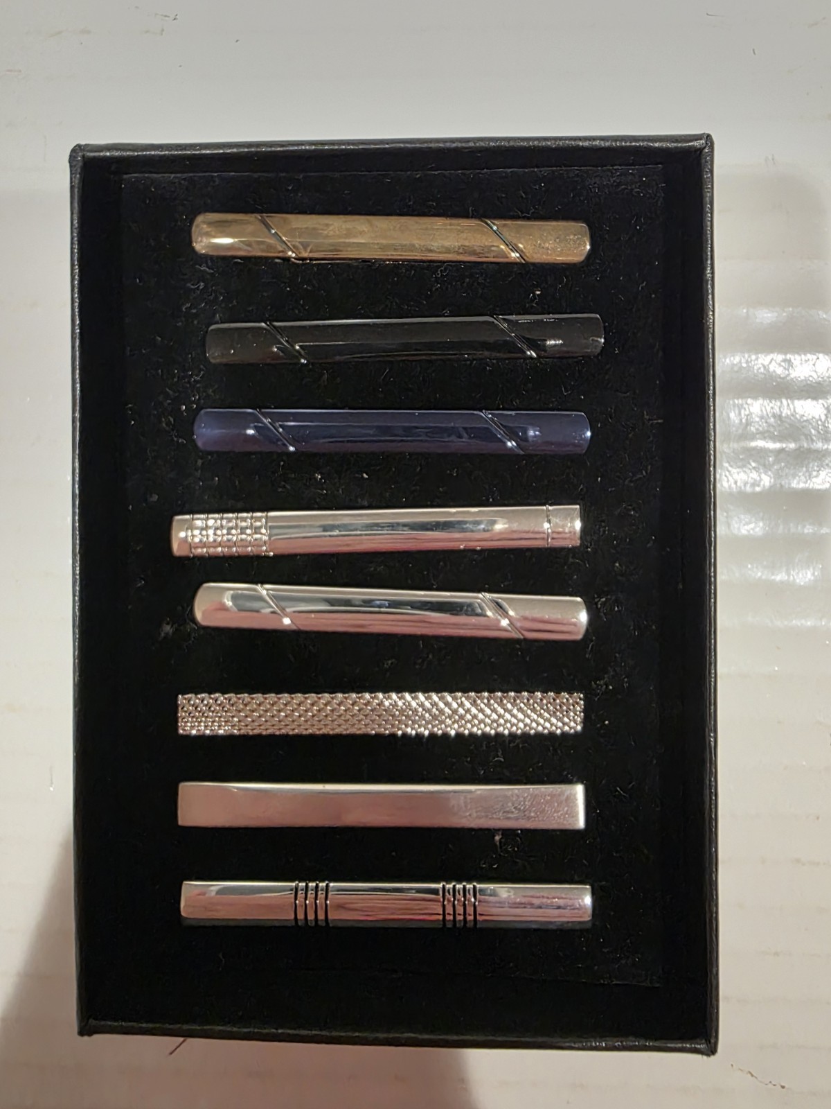 Professional 8pc. Multi Colored Tie Clips