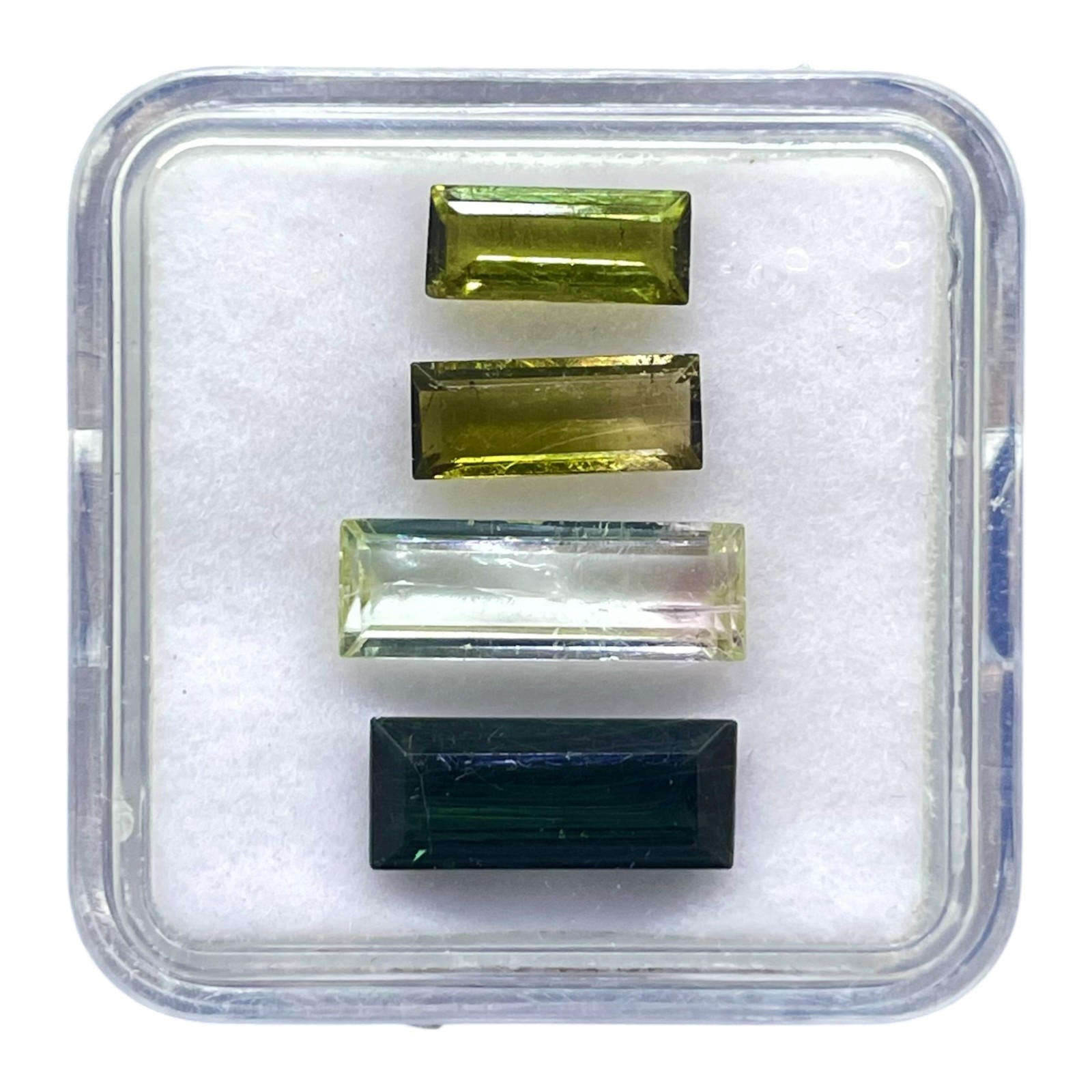 4 Pcs Natural Mozambique Tourmaline 8-13mm Baguette Cut Loose Gemstones Lot