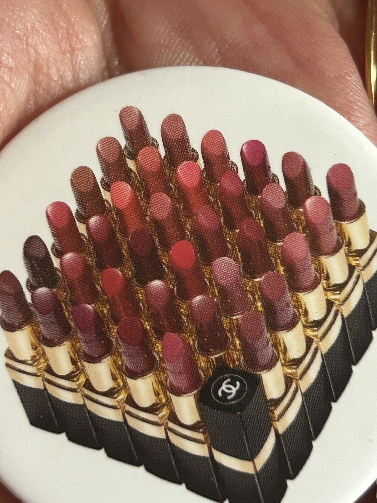 CHANEL BADGE PIN Chanel Logo Lipstick Gwp Limited Edition – Authentic Guaranteed