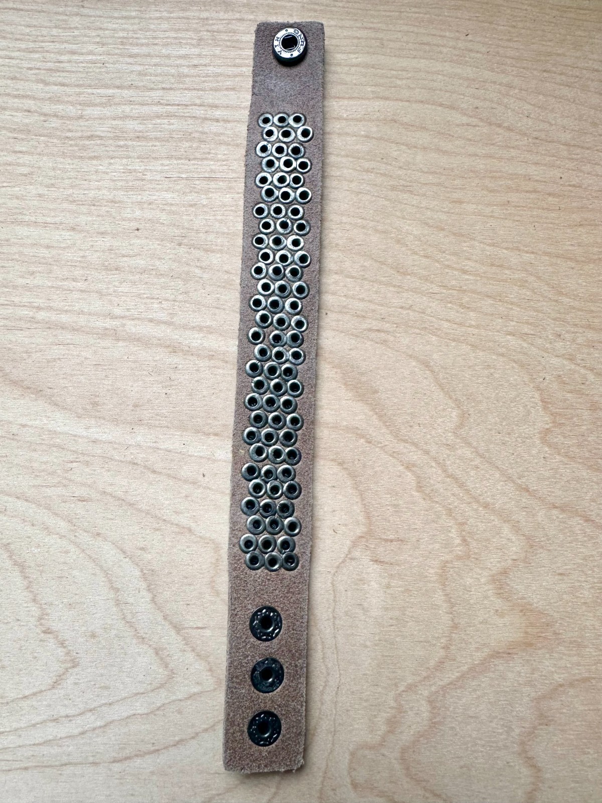 Wholesale Black Leather Cuff Bracelet with Silver Studs – 8 Pack
