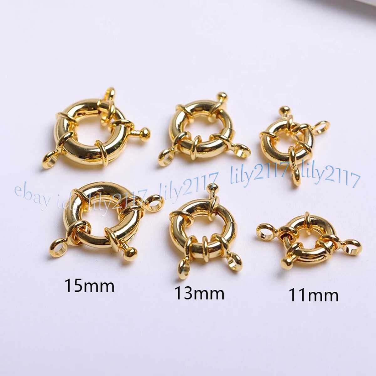 Converter w/ Spring Ring Claws Clasp Gold Silver Plated Jewelry DIY Accessories