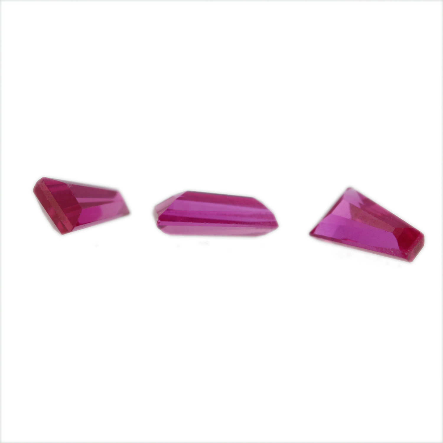 Loose Tapered Baguette Ruby CZ Stone Single Red Cubic Zirconia July Birthstone