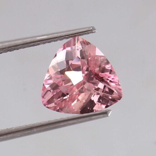 AAA Quality 10×10 MM Natural Ceylon Padparadscha Sapphire Trillion Gemstone Cut