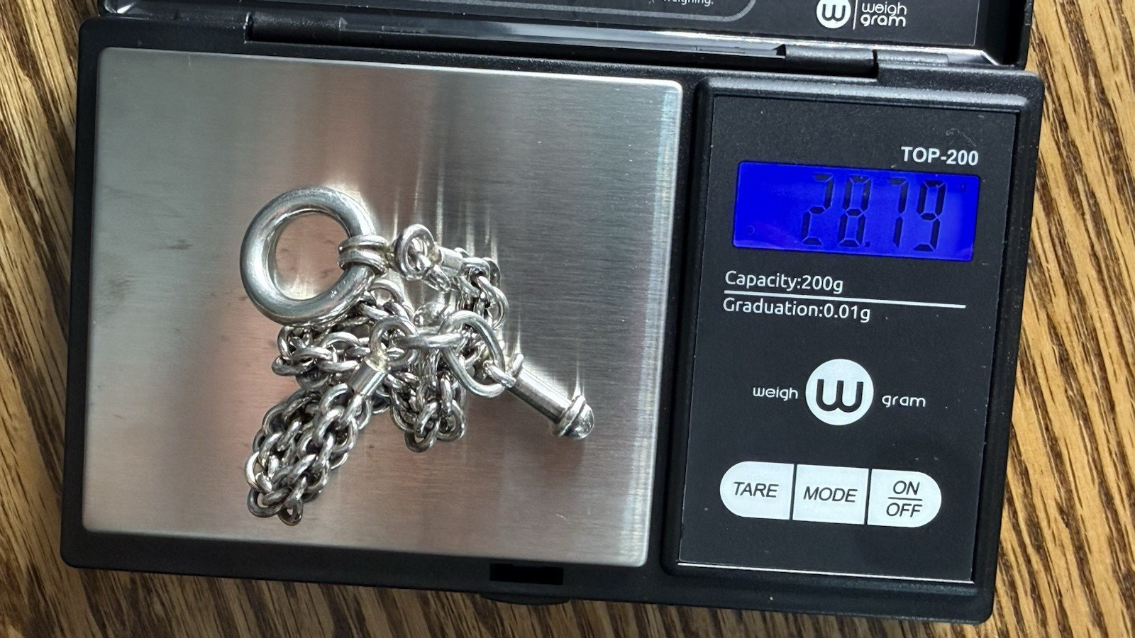 Sterling Silver 925 Charm Rolo Belcher Link Toggle Bracelet 28g 8′ Chunky