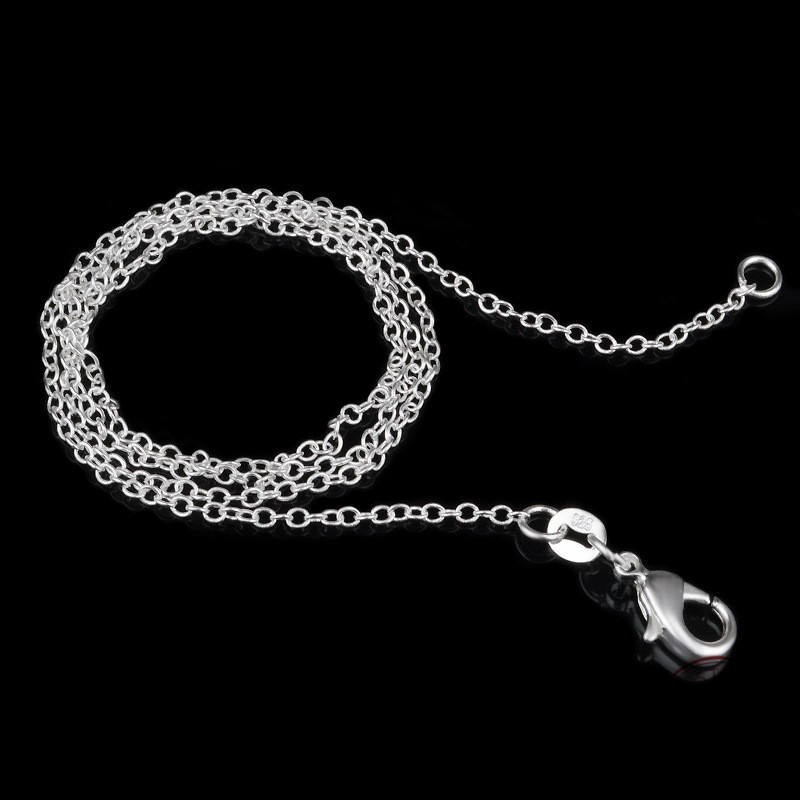 10PCS Wholesale 925 Sterling Solid Silver 1MM 16-30Inch Snake Chain Necklace