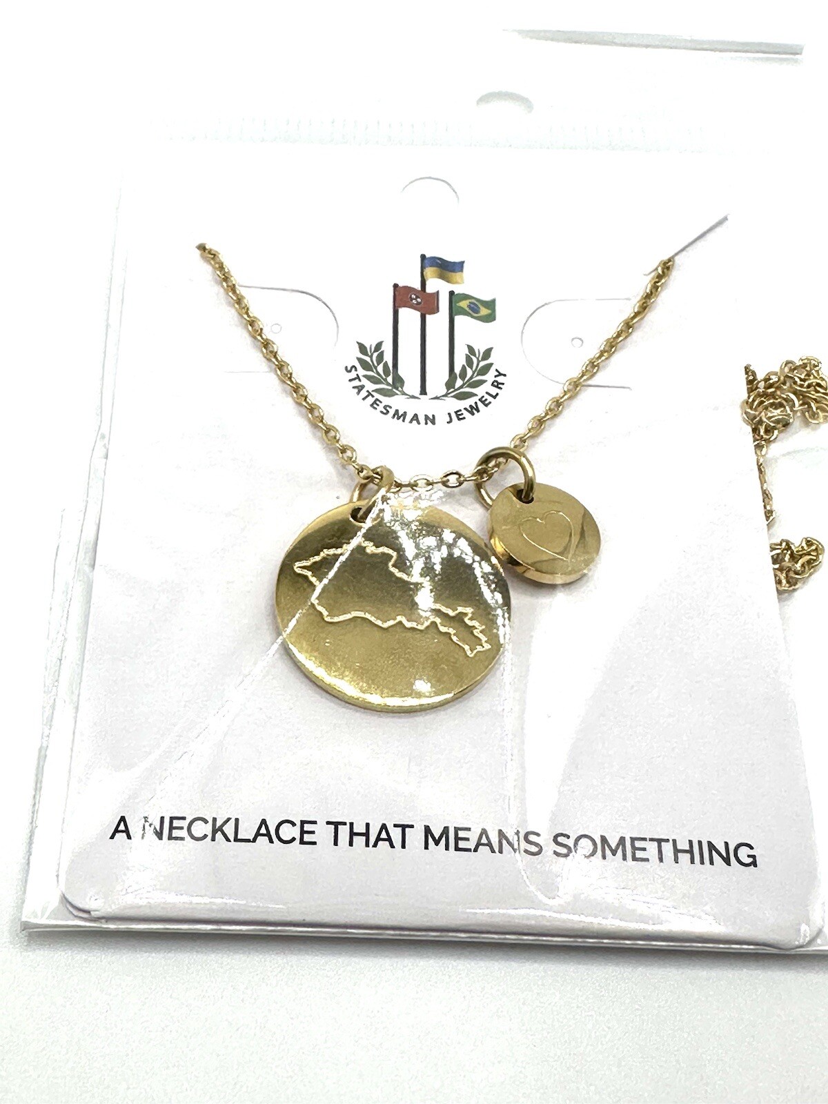 Armenia ARM Country Necklace Charm LDS Sister Missionary Mom Wife Statesman Ties