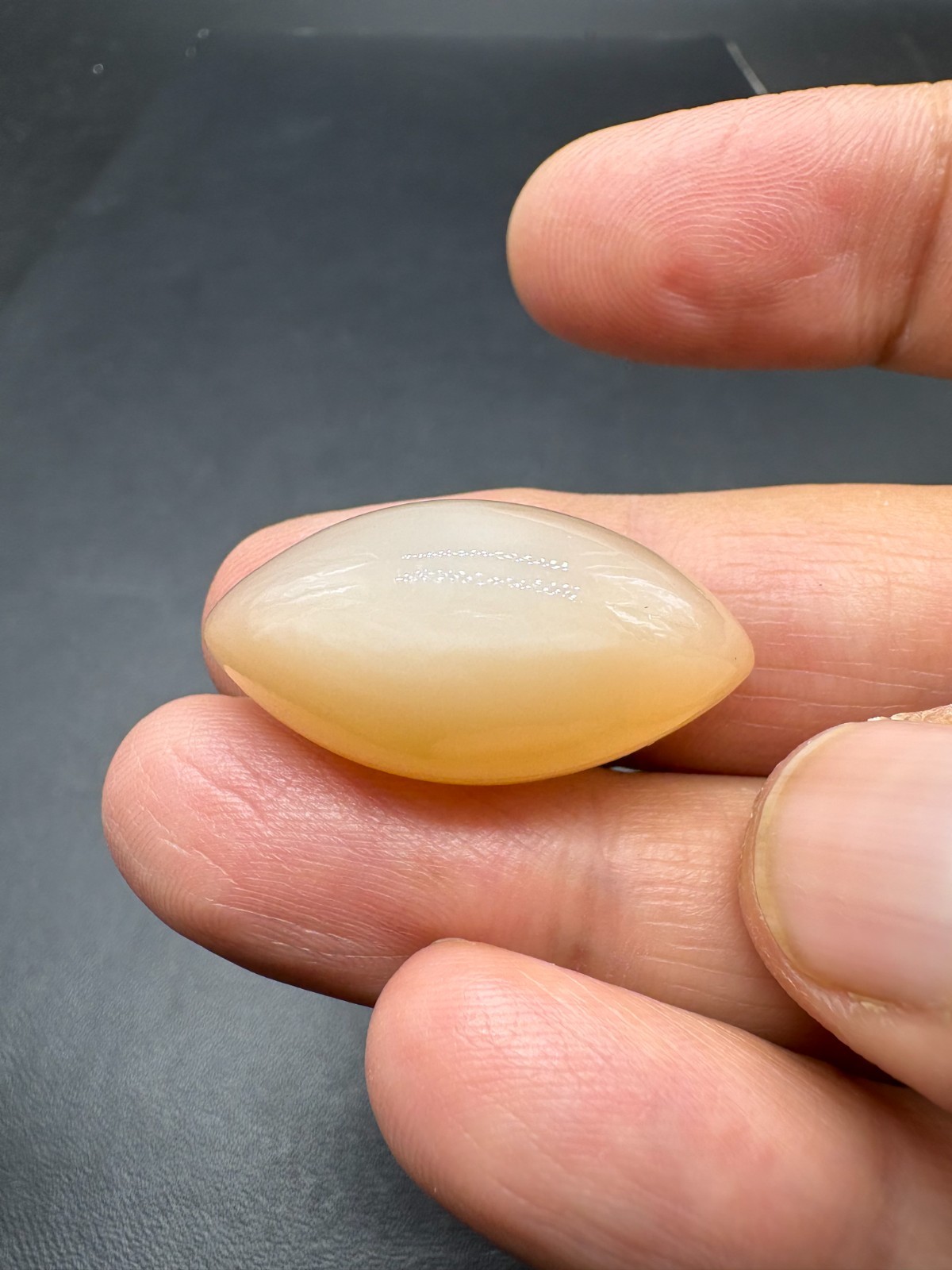 Natural Peach Moonstone Marquise Cabochon 30X15mm Loose Gemstone | 30.02 Carats