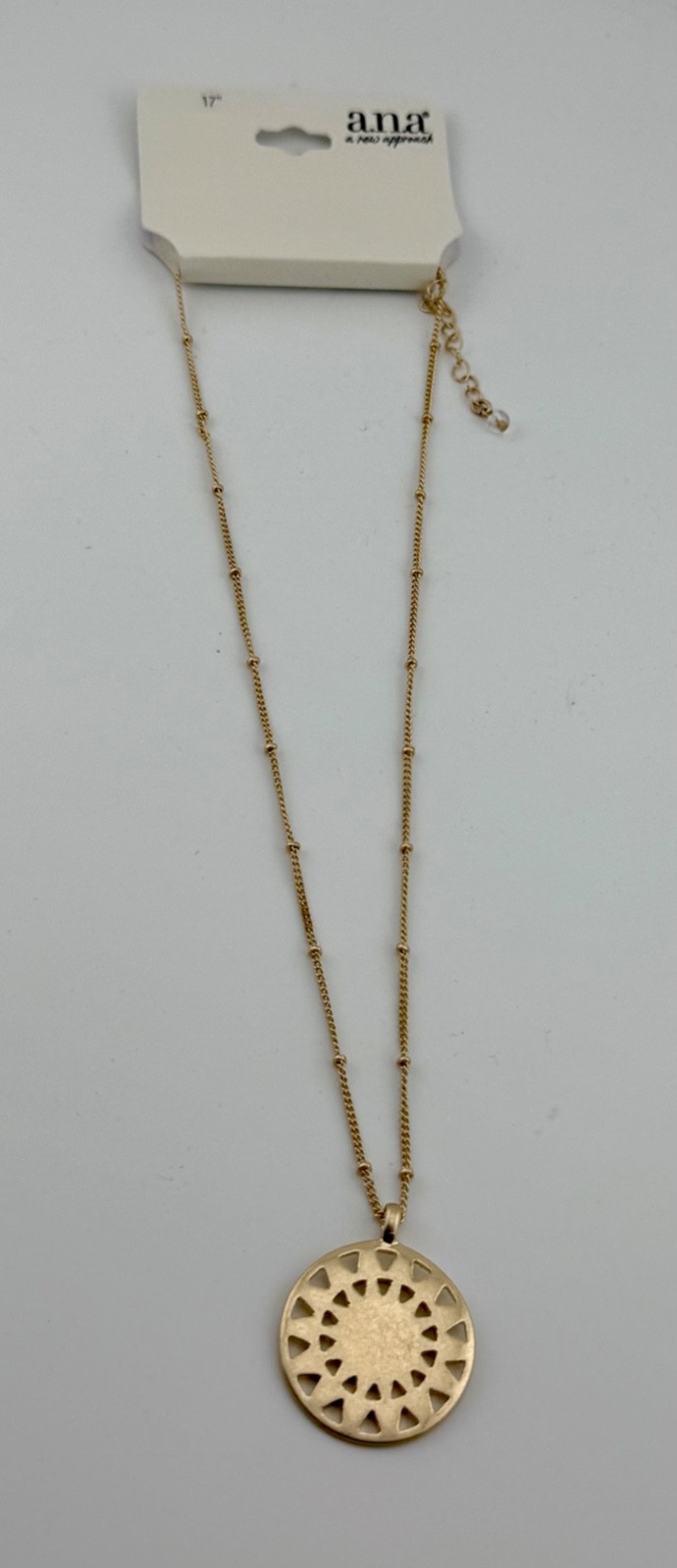 Women’s Sunburst Pendant Necklace 17 in. Chain by a.n.a