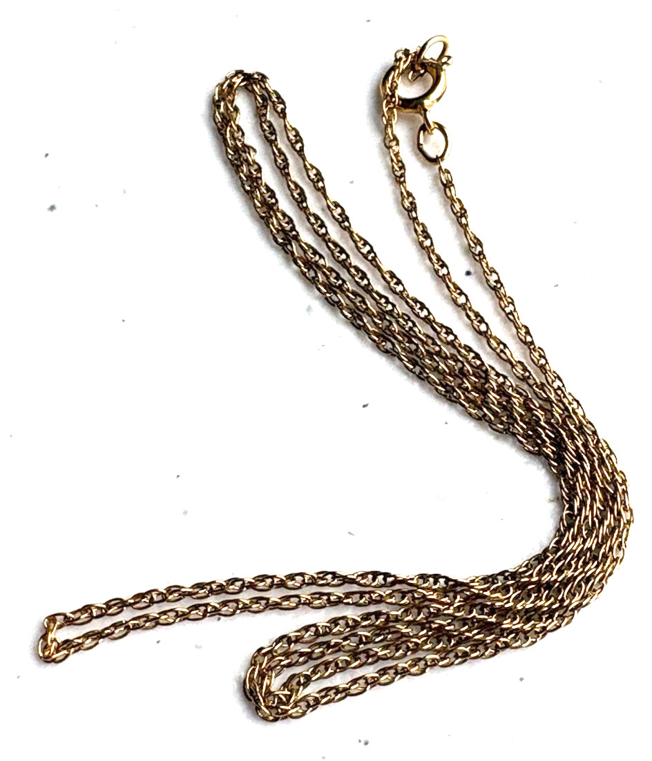 Vintage 1/20 14k Gold Filled Dainty Cable Chain Necklace 19″ inches