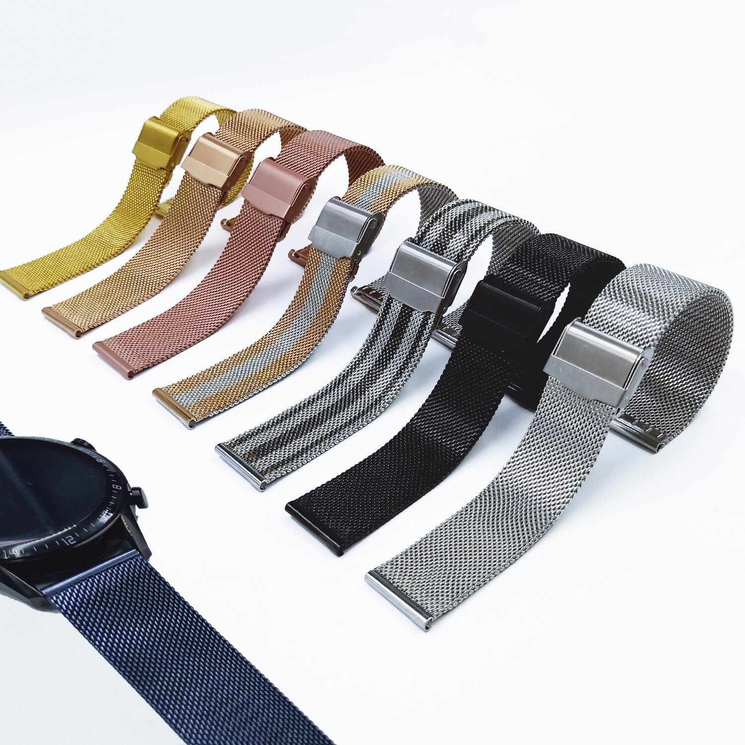 Premium Metal Stainless Steel Watch Strap Band Milanese Quick Release 12mm-24mm